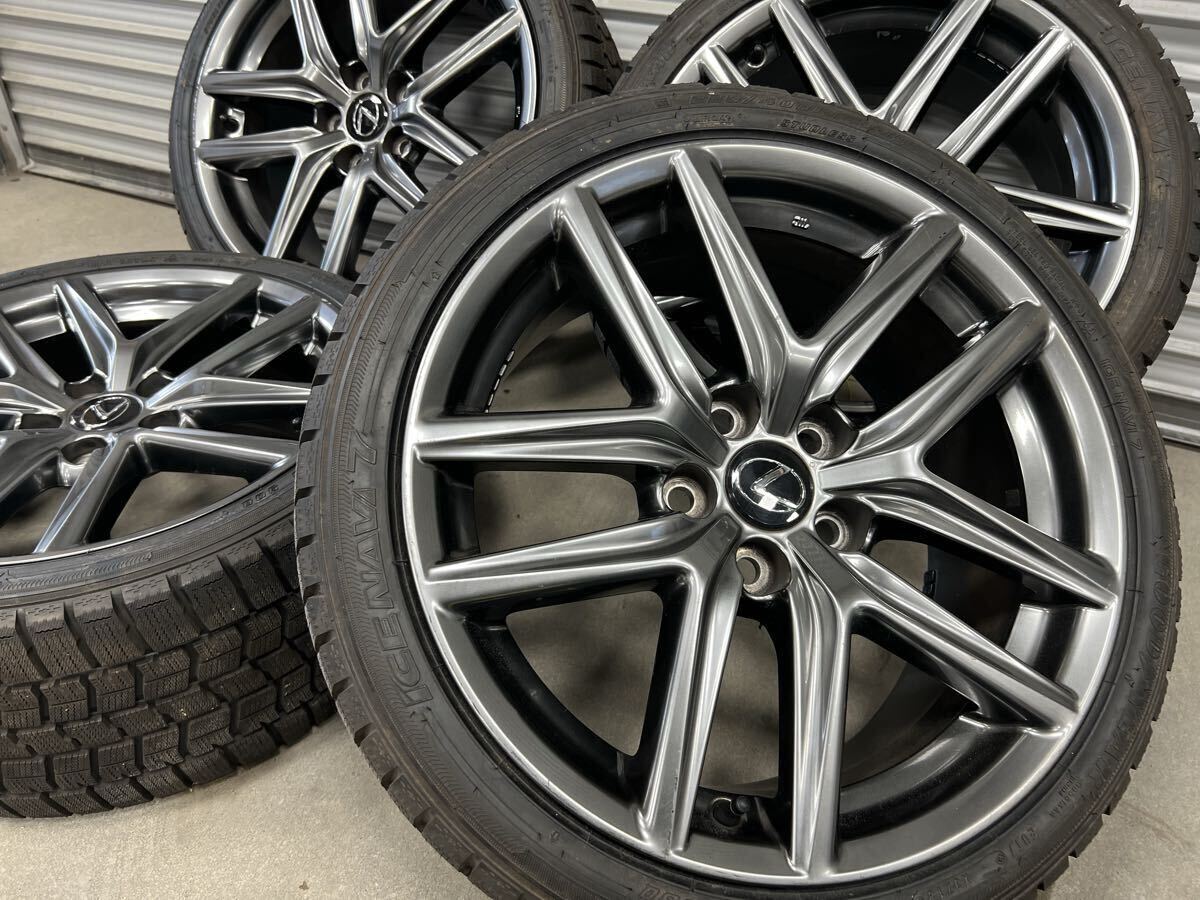 ★ Lexus ★LEXUS★IS F спорт   оригинальный   диск  + зимняя резина   2018 год   пр-во  GOODYEAR ICE NAVI 7 225/40R18 255/35R18 18×8J 18×8.5J★ подержанный товар
