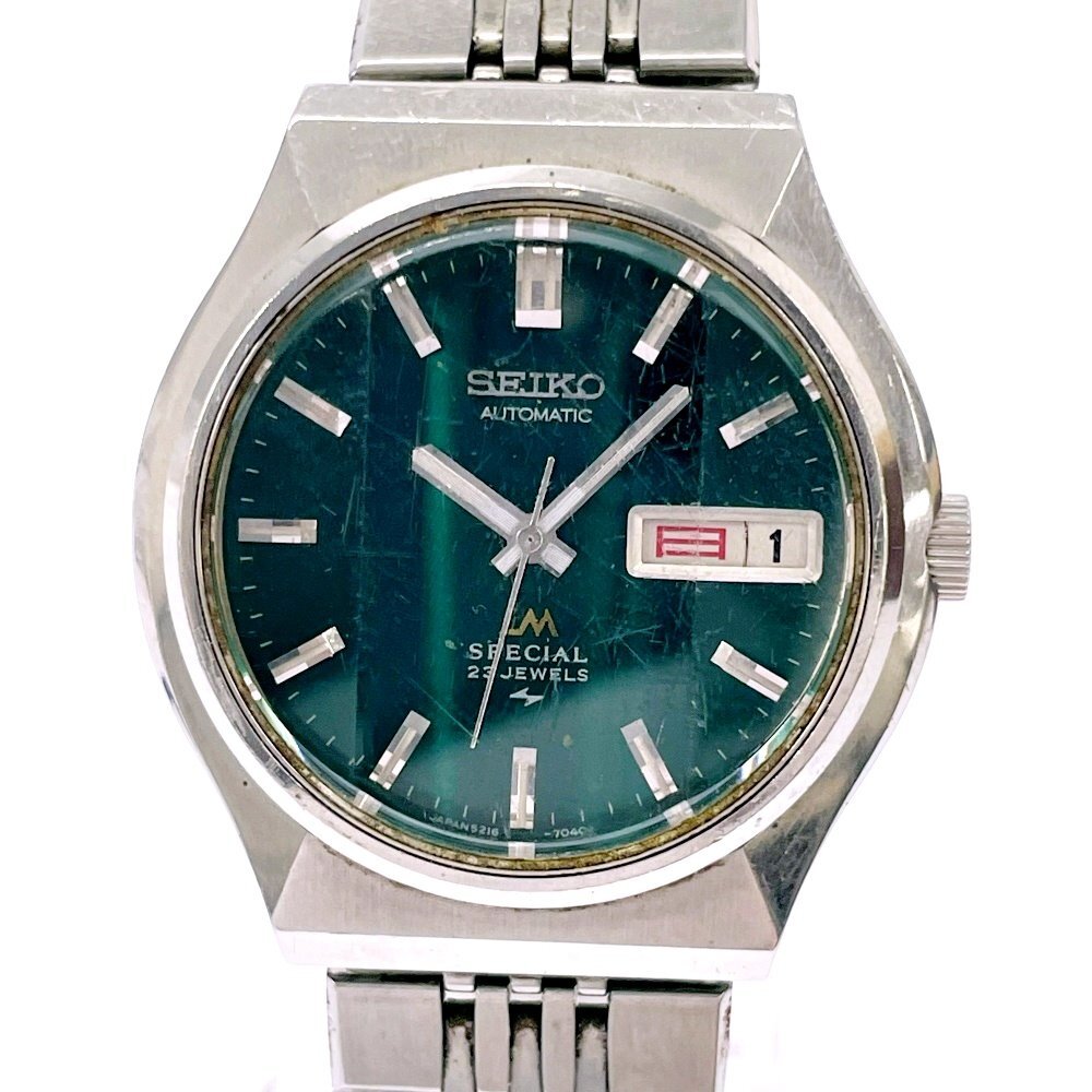 【1  йен  старт 】SEIKO  Seiko   5216-7040 ...  специальный  23 камень  ... стекло  SS  автоматически  скручивание    мужские наручные часы    продаю как нерабочий   748565