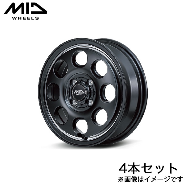 MID ...8 N-WGN/N-WGN custom  JH1/JH2  алюминиевый диск   4 штуки (14×4.5J 4-100 +45 ... черный )... Garcia Palm8