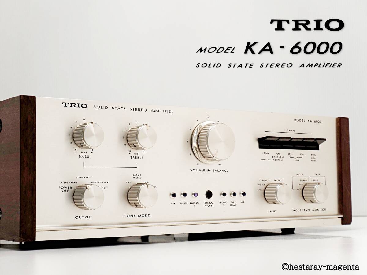 ★ 【... красивая вещь 　 подготовка  *   восстановление ...】 TRIO KA-6000　 Trio  　 интегрированный усилитель 　1968 год  выпуск в продажу    серия ... верх ... модель  　60  год выпуска  японского производства  винтажный   ★