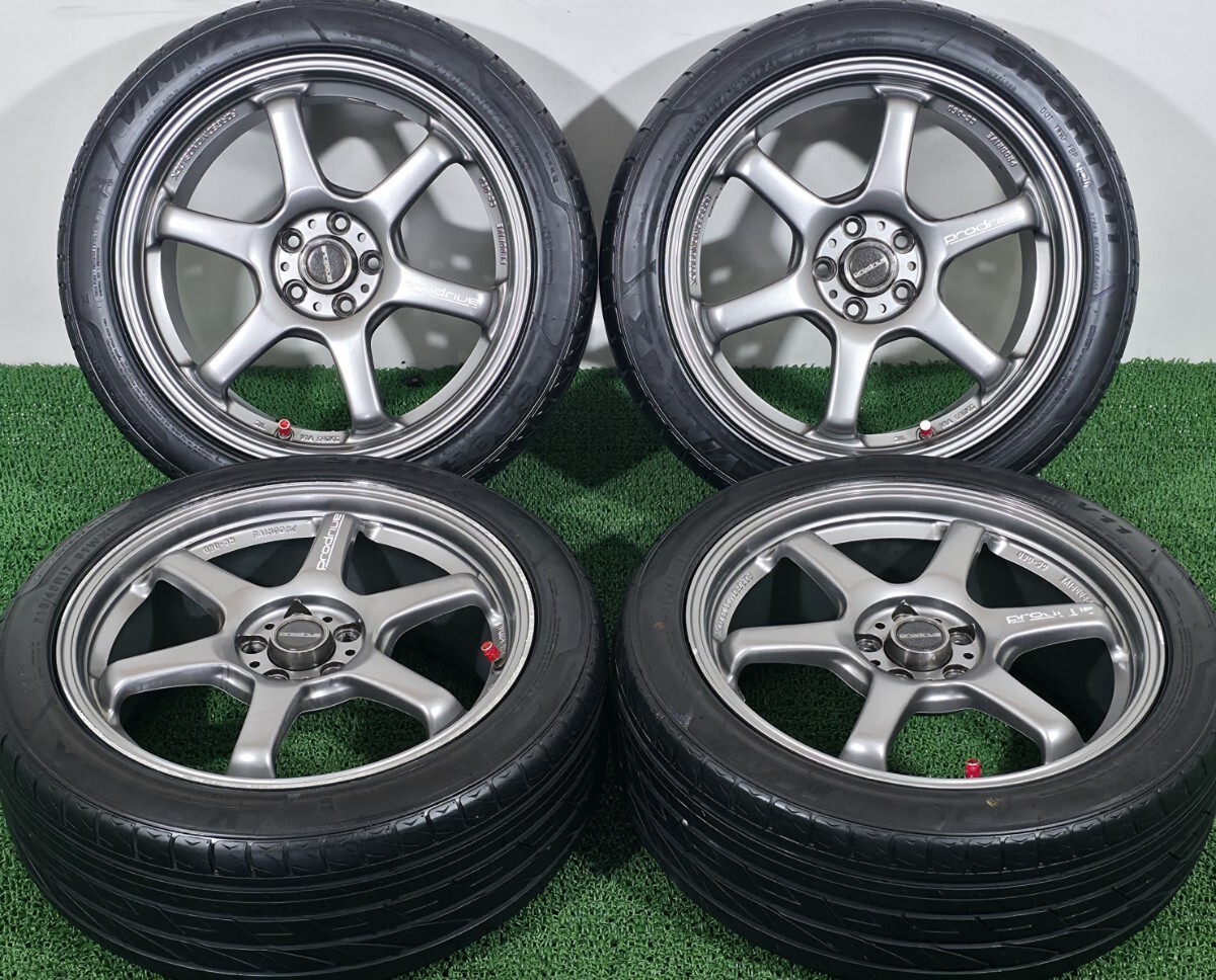 редко встречающийся  Prodrive  pro drive  GC-06D 17 дюймов   шина  диск   7.5J +48 PCD100 5H ZN6 86 BRZ  Prius   Corolla  спорт   Celica  STI  и т.д.
