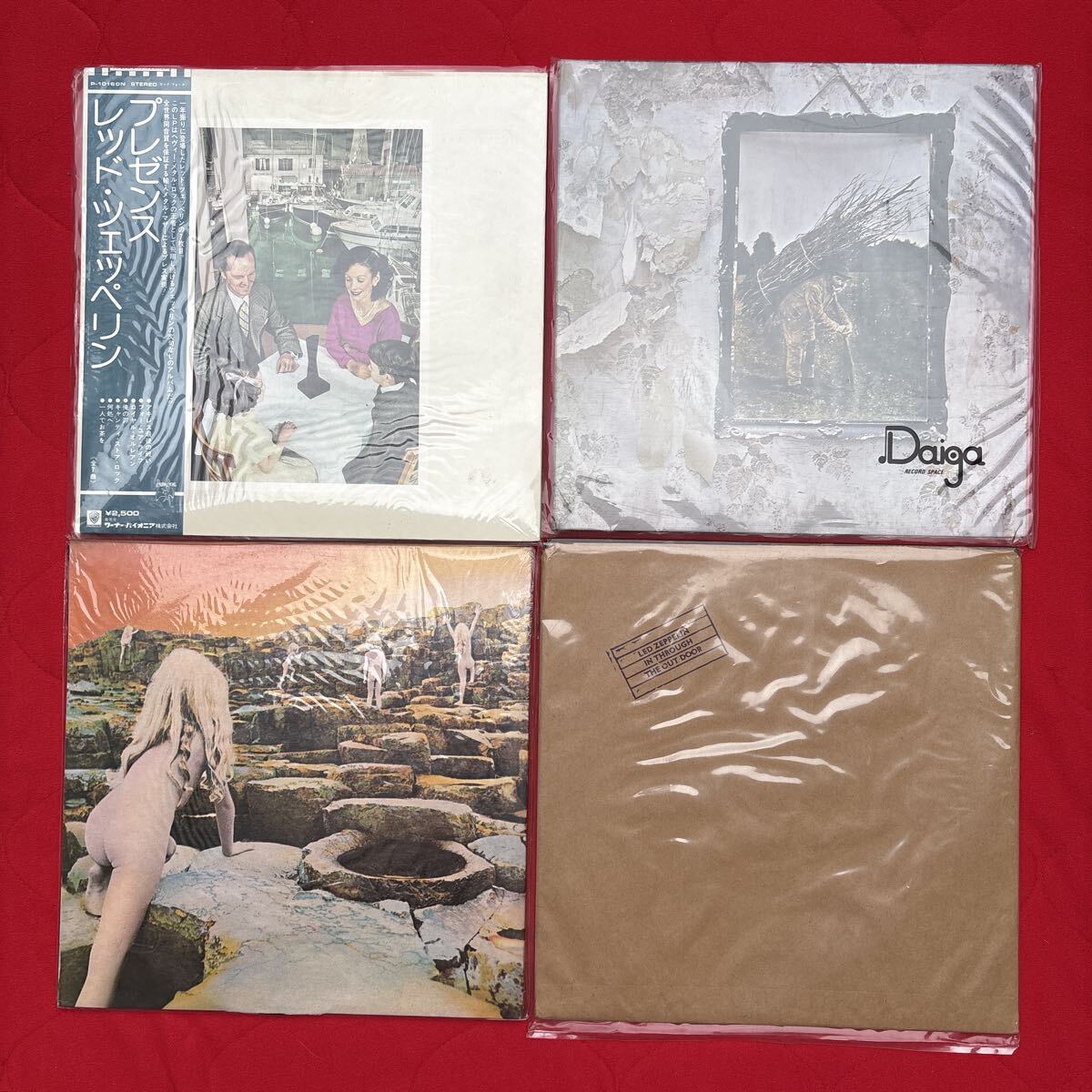 LP пластинка   западная музыка　  пластинка 　 рок 　LED ZEPPELIN  красный  Zeppelin 　4 шт. 　 разные 　