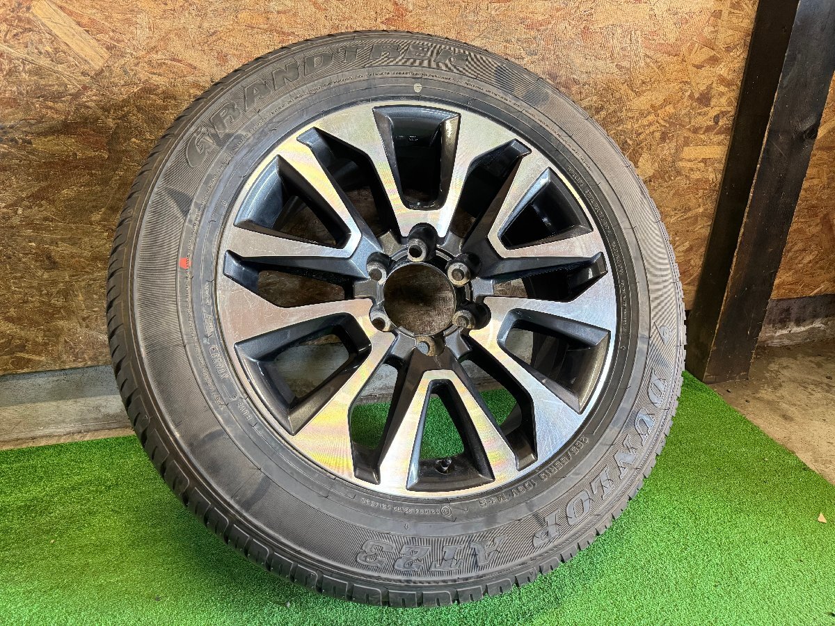 TOYOTA TRJ150W  Prado   оригинальный  19 дюймов  7.5J +25 265/55R19 DUNLOP AT23 2023 год выпуска   глубина протектора   лето  шина   шина  диск    запасная деталь   1шт.   K87