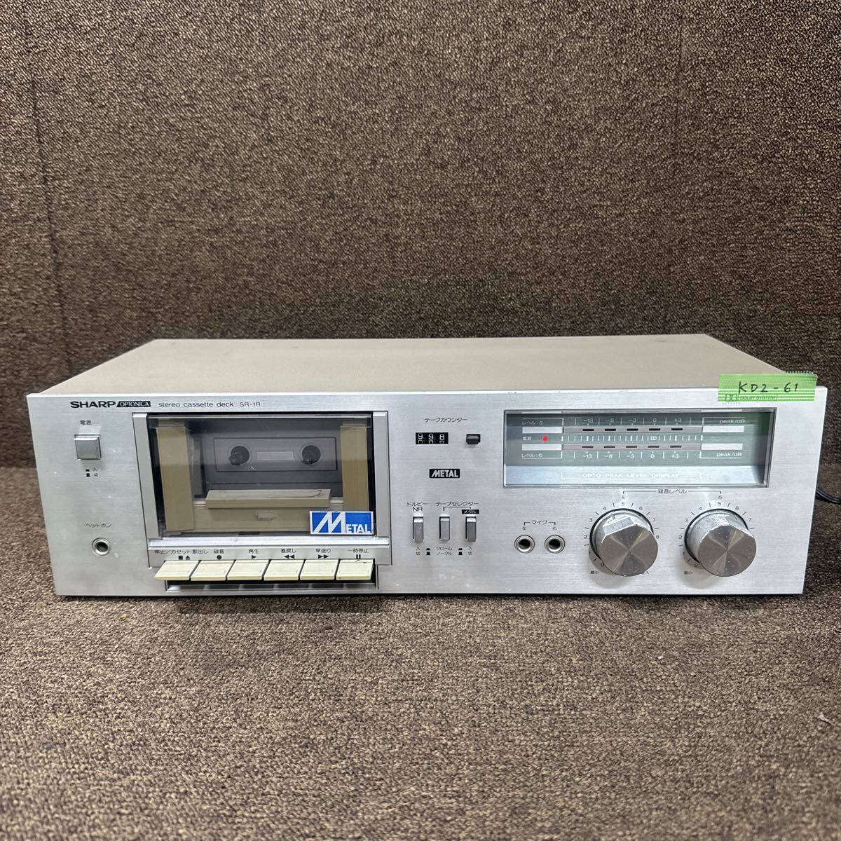 KD2-61  очень дешево   кассетная дека  SHARP SR-1R STEREO CASSETTE TAPE DECK  простой  проверено на работоспособность   подержанный товар  товар в состоянии "как есть"