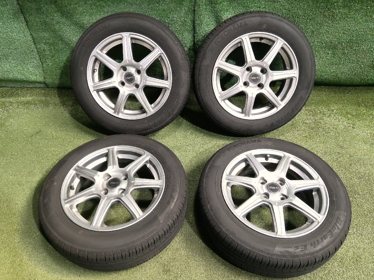 ☆ 2024 год выпуска  175/65R15 YOKOHAMA BluEarth-Es 15×5.5J +42 PCD100 4 отверстие   алюминиевый диск   4 штуки   подержанный товар  KJ18： ☆