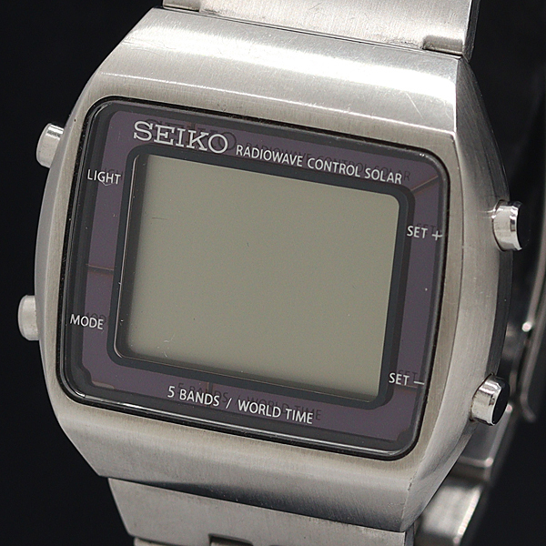 1  йен   Seiko   ... S760-0AA0  радиоволны   солнечный   цифровая  циферблат   наручные часы  мужские наручные часы   0716100 5PRT MYT