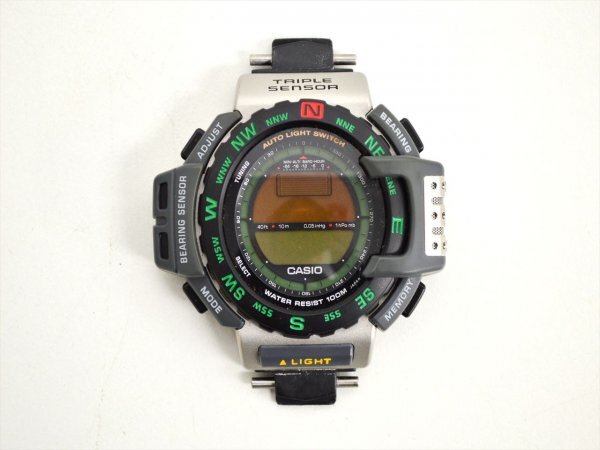 【 товар в состоянии "как есть" 100  йен ～!!】CASIO  casio   PRO TREK  pro ... PRT-401　 кварцевый  наручные часы 　 работоспособность  ...