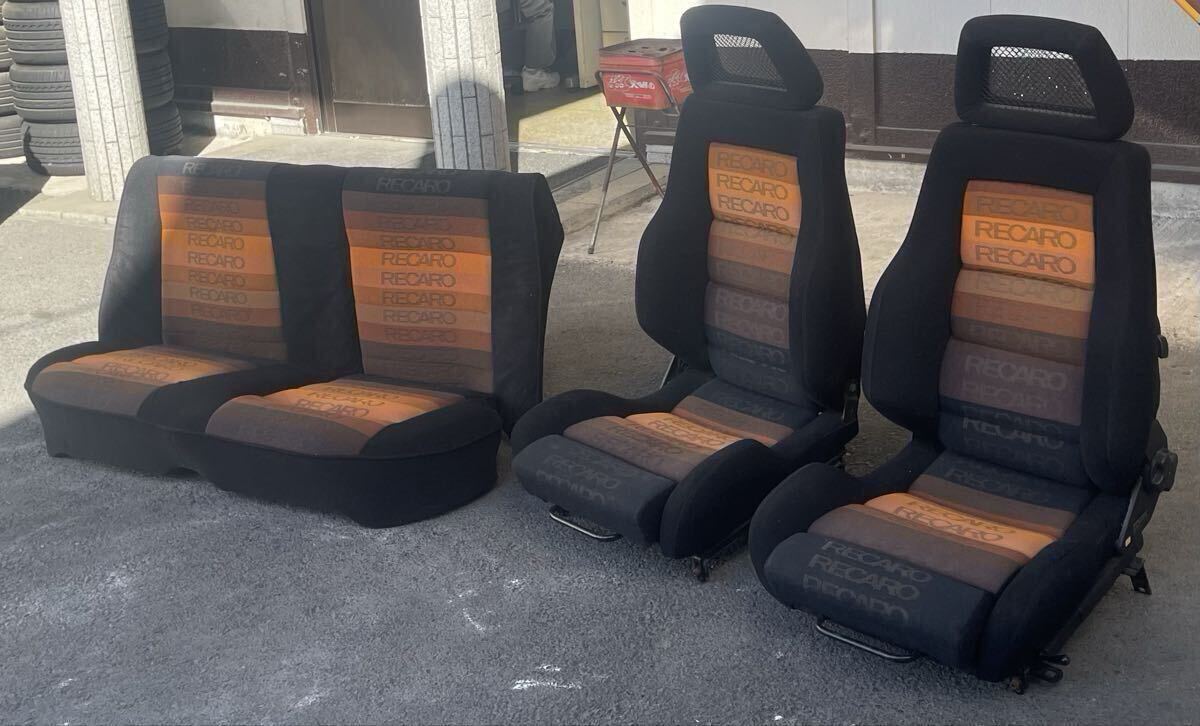 последний  продаваемый товар ！RECARO　 сиденье   все ... место  　... редкий 　...　 старые автомобили 　 оранжевый  градация