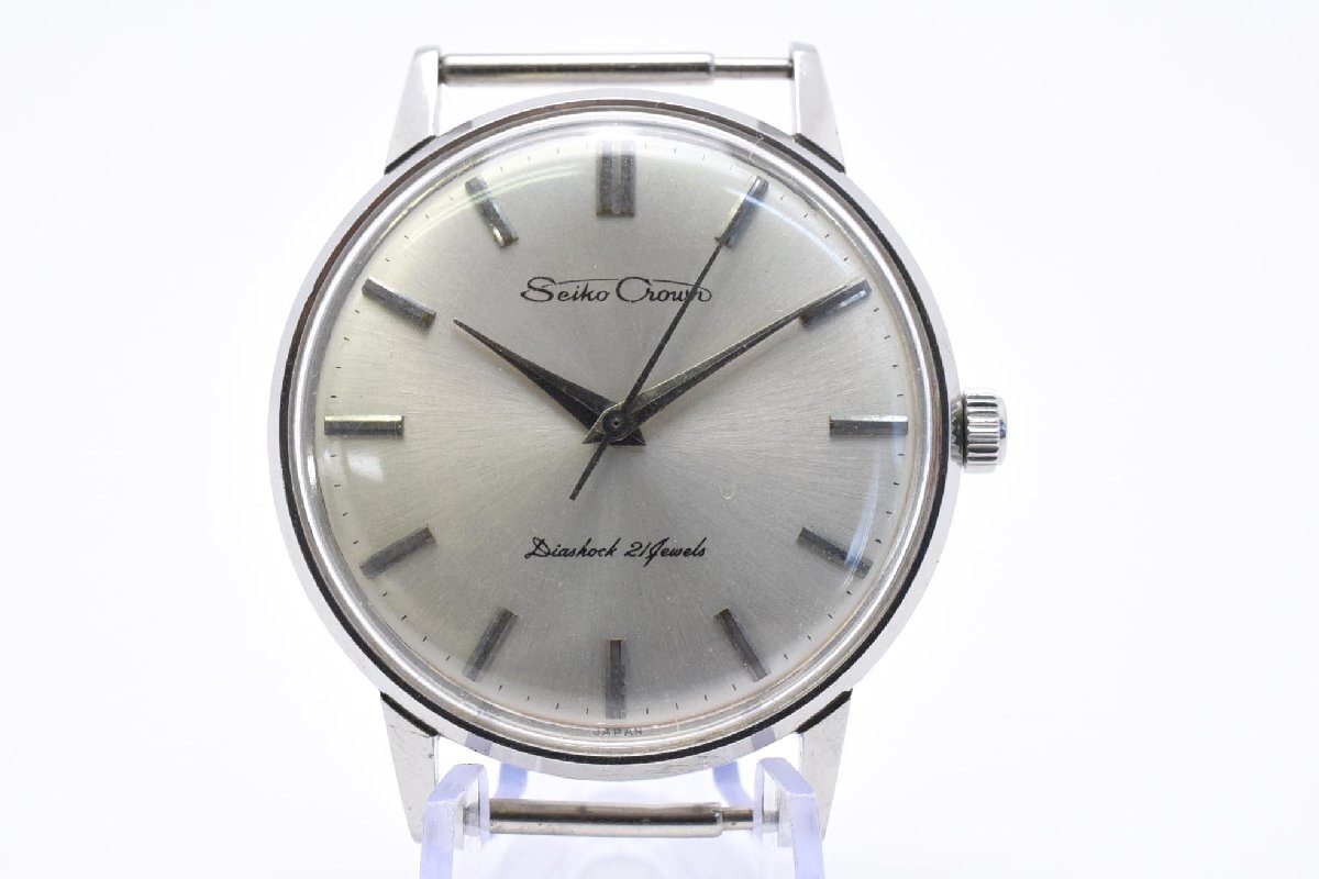 SEIKO  Seiko   CROWN  Crown  J14080   серебристый  3 игла  ...  нержавеющая сталь   мужской   наручные часы   антиквариат
