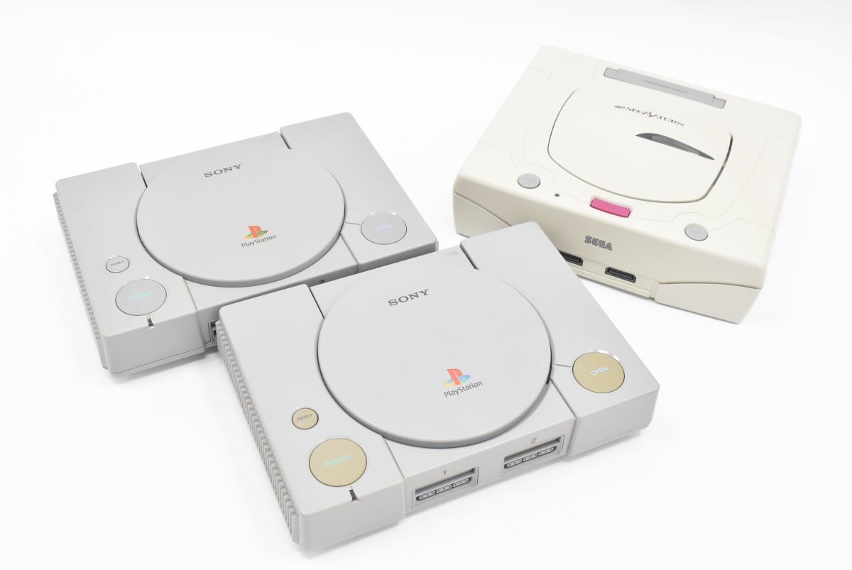 (1L 0624T5)1  йен ～ SONY Playstation1 ...1 2 подставка   SEGA SEGASATURN  Sega Saturn   1 подставка     все  3шт. набор    вместе 【 включение питания   только  проверка произведена  ...】