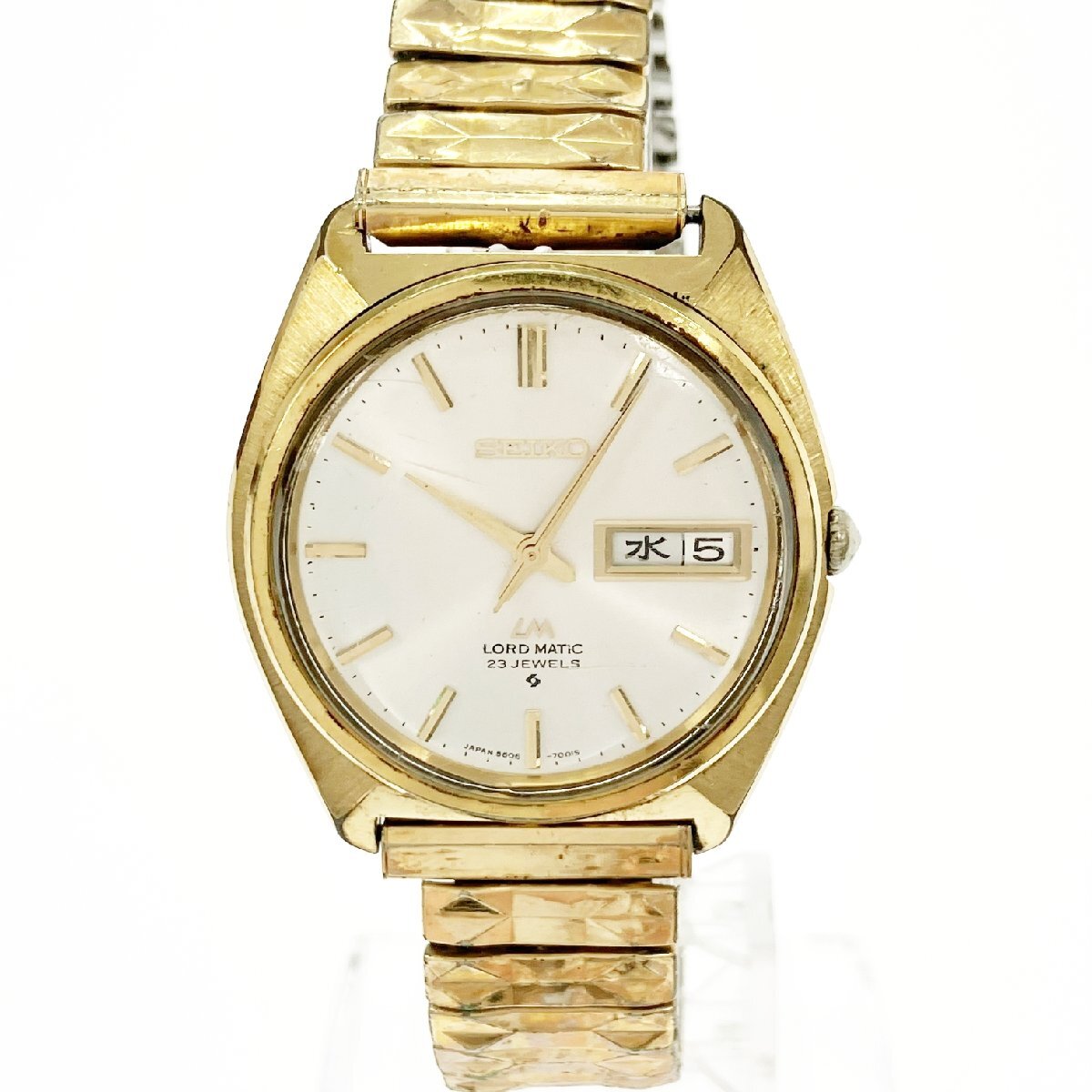 【1  йен  старт 】【 обстоятельства  есть  товар 】SEIKO  Seiko   5606-7000 ... 23 камень  GP×SS   серебристый  циферблат   автоматически  скручивание    мужские наручные часы   730208