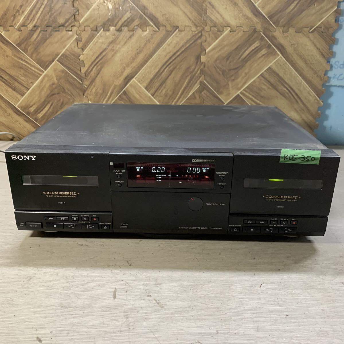 KD5-350  очень дешево   кассетная дека  SONY TC-WR990 STEREO CASSETTE TAPE DECK  простой ... проверено на работоспособность 　 подержанный товар  товар в состоянии "как есть"