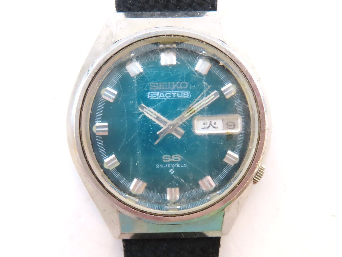 1  йен   Seiko   6106-7690 5... SS  изумруд  зеленый  циферблат   наручные часы   мужской   не подвижный   AT A 5087003
