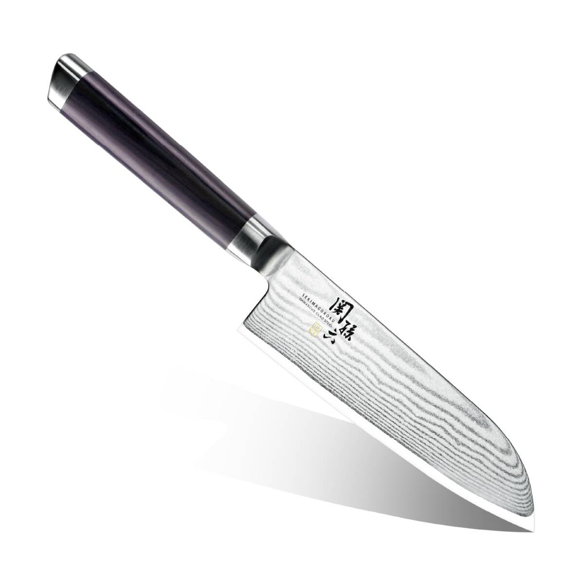 раковина моллюска  штамп   KAI  небольшой 3... кухонный нож  ...6  Damascus   145mm  сделано в Японии  AE5201★achi