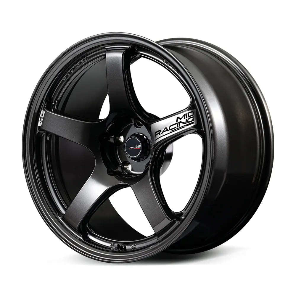 18 дюймов  5H114.3 9.5J+10 5 отверстие   диск    4 штуки   черный  металлик  MID RACING R50 EVO