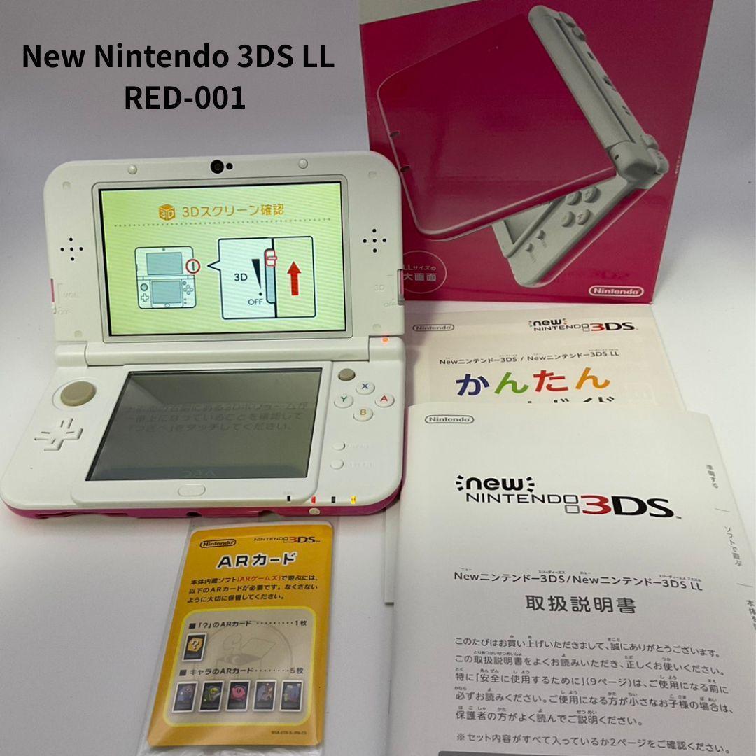 ☆ редко встречающийся  ☆ New ... 3DSLL  розовый   белый   коробка  включено  RED-001　...3DS LL сам товар 　②