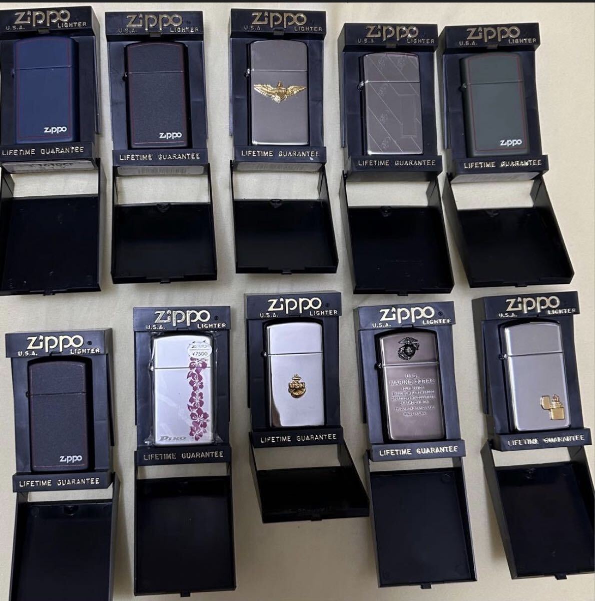 Zippo  тонкий 　 10 предметов в наборе 　 раздельно ... остальное 　 разные 　 неиспользуемый
