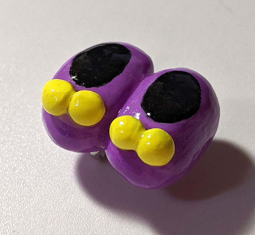 ■ie_1030 ... ... украшение   ... создание   ...  ручной работы   HANDMADE ★  симпатичный      обувь   фиолетовый    фиолетовый   жёлтый  цвет   лента