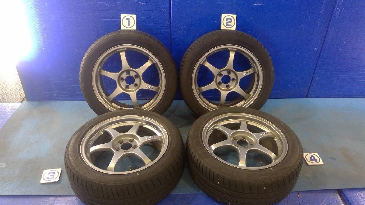 редко встречающийся  SSR TYPE-C   серебристый  17x7.5J  вылет диска +50 5 отверстие  PCD:100 17 дюймов   алюминиевый диск   4 штуки  комплект   ... YAM～ снять   шина  включено