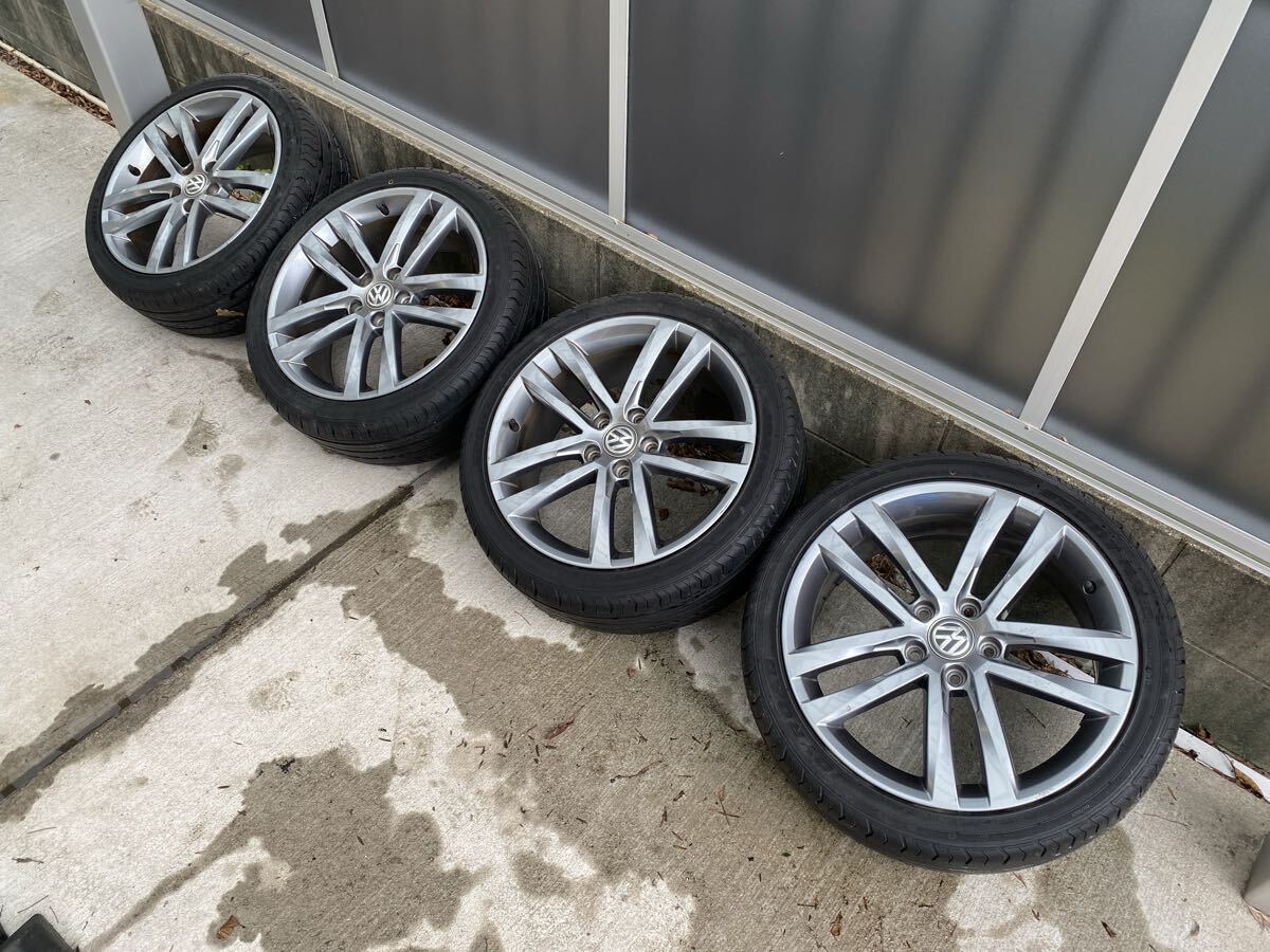 редко встречающийся ！ Volkswagen 　 гольф  7  гольф  R  линия 　DCC  опция  18 дюймов   диск  　225/40R18  4 штуки  комплект