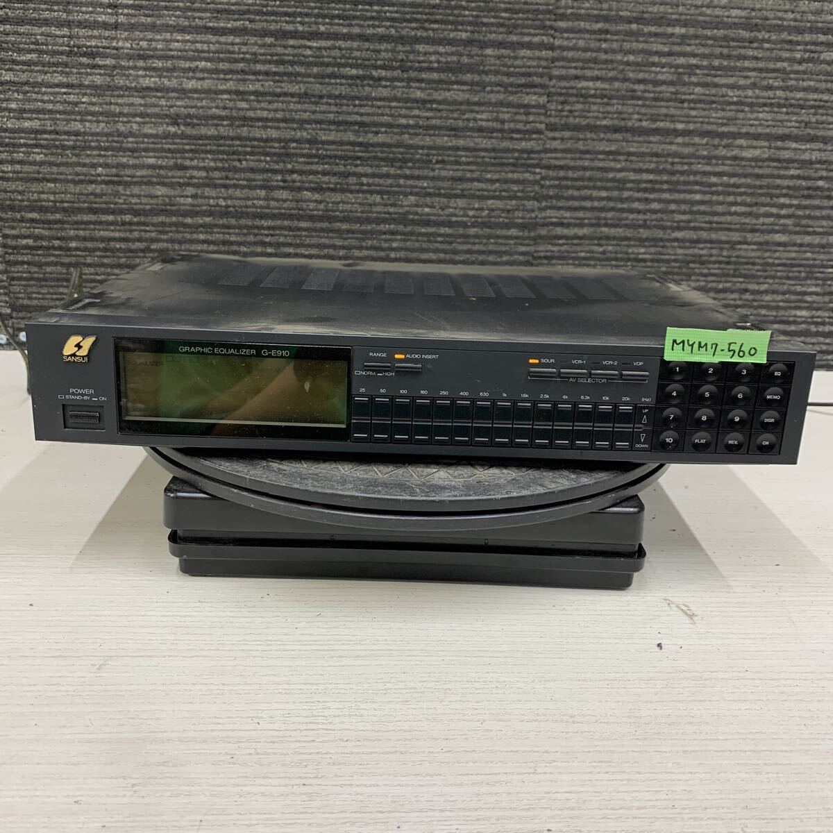 MYM7-560  очень дешево  SANSUI G-E910 GRAPHIC EQUALIZER  включение питания  ,  Электропитание  On  ,  OFF OK  подержанный товар  товар в состоянии "как есть"  ※3 раз  повторно выставил   ... избавление