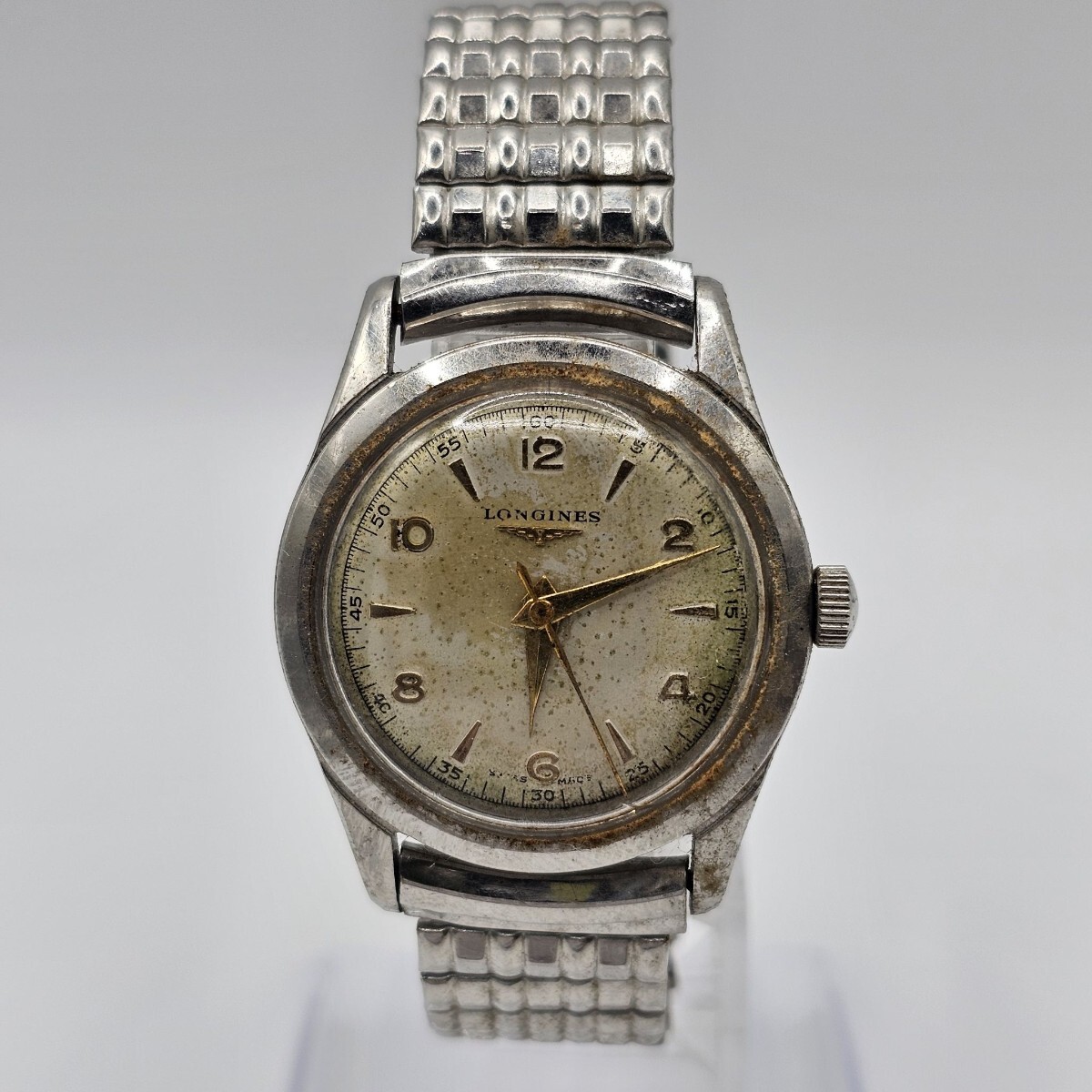 【7A82】1  йен  старт  LONGINES / 8484719 / 23ZS ... 17JEWELS 17 камень   с ручным заводом  мужской   наручные часы