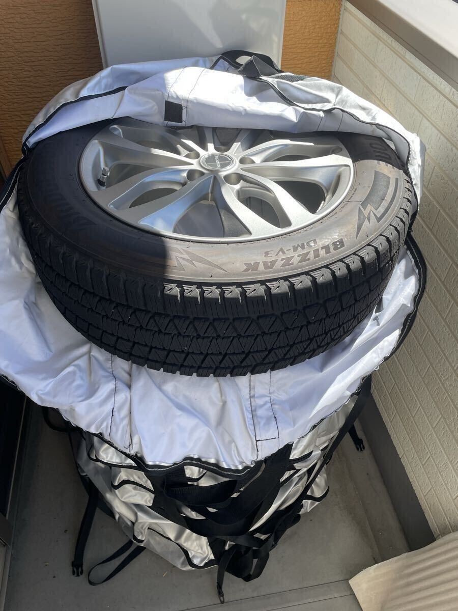 【  Айчи  передача в руки 】 зимняя резина  комплект    Bridgestone  DM-V3 225/60R18 20 2009 год  ... 18×7.5J 114.3/5H ET53 CX-5 и др.  остаток резины 7.63〜8.18