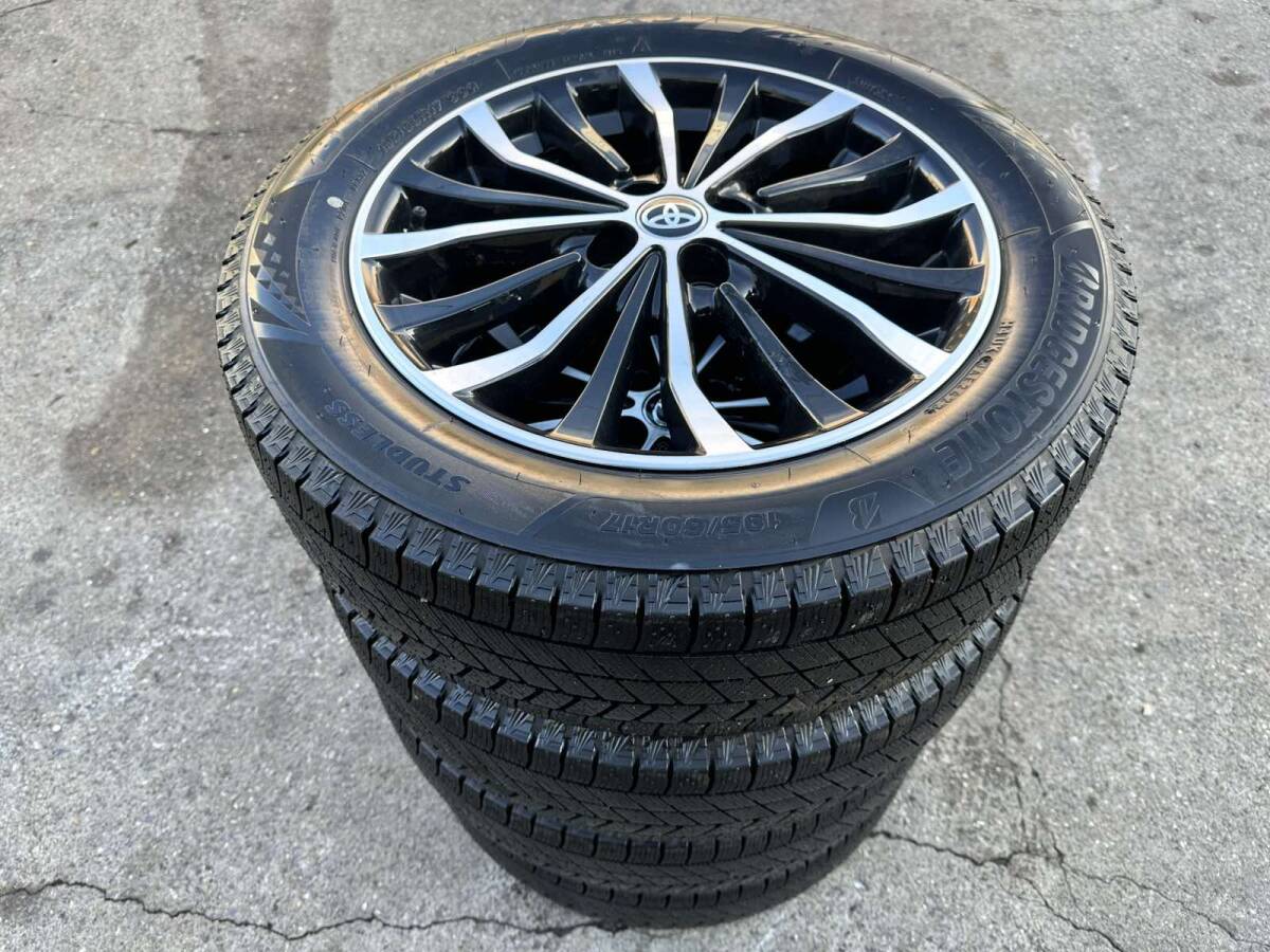 ID:B004  Brigestone   алюминиевый диск   зимняя резина   шина  195/60R17  Toyota   оригинальный  аллюминий   дюймов 17 4 отверстие   4 штуки  комплект   1000  йен  продается