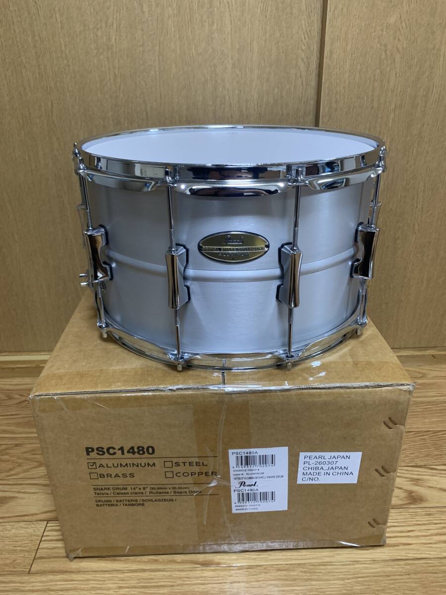 доставка бесплатно   новый товар  Pearl PSC1480A Primal Snare Collective 14 x 8 дюймов  Aluminum  перламутр   аллюминий  ...  барабан
