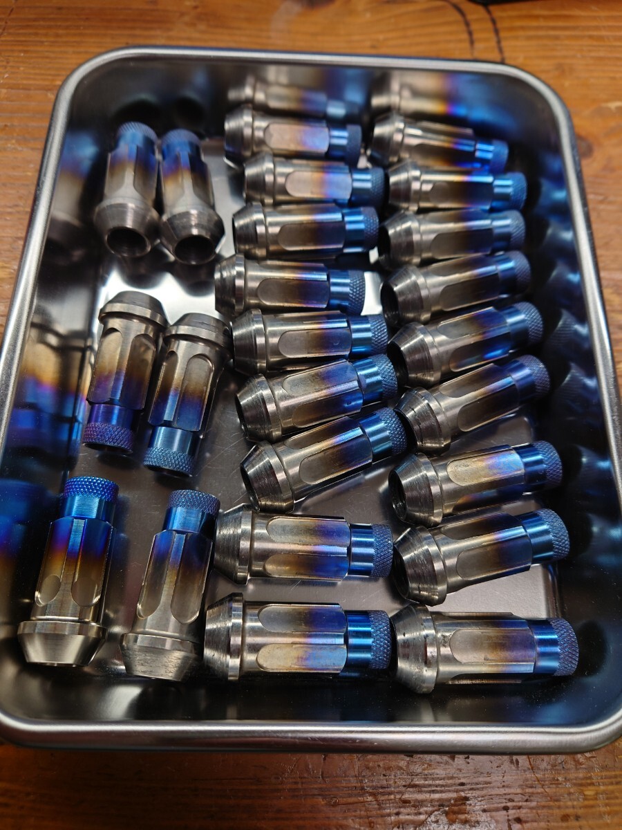 DIGICAM ...　 титановый  колесная гайка 　64 титановый 　 JIMNY 　 сквозная гайка  　M12-1.25　48.5mm 24 штука  　  Suzuki  M12  Субару   Nissan