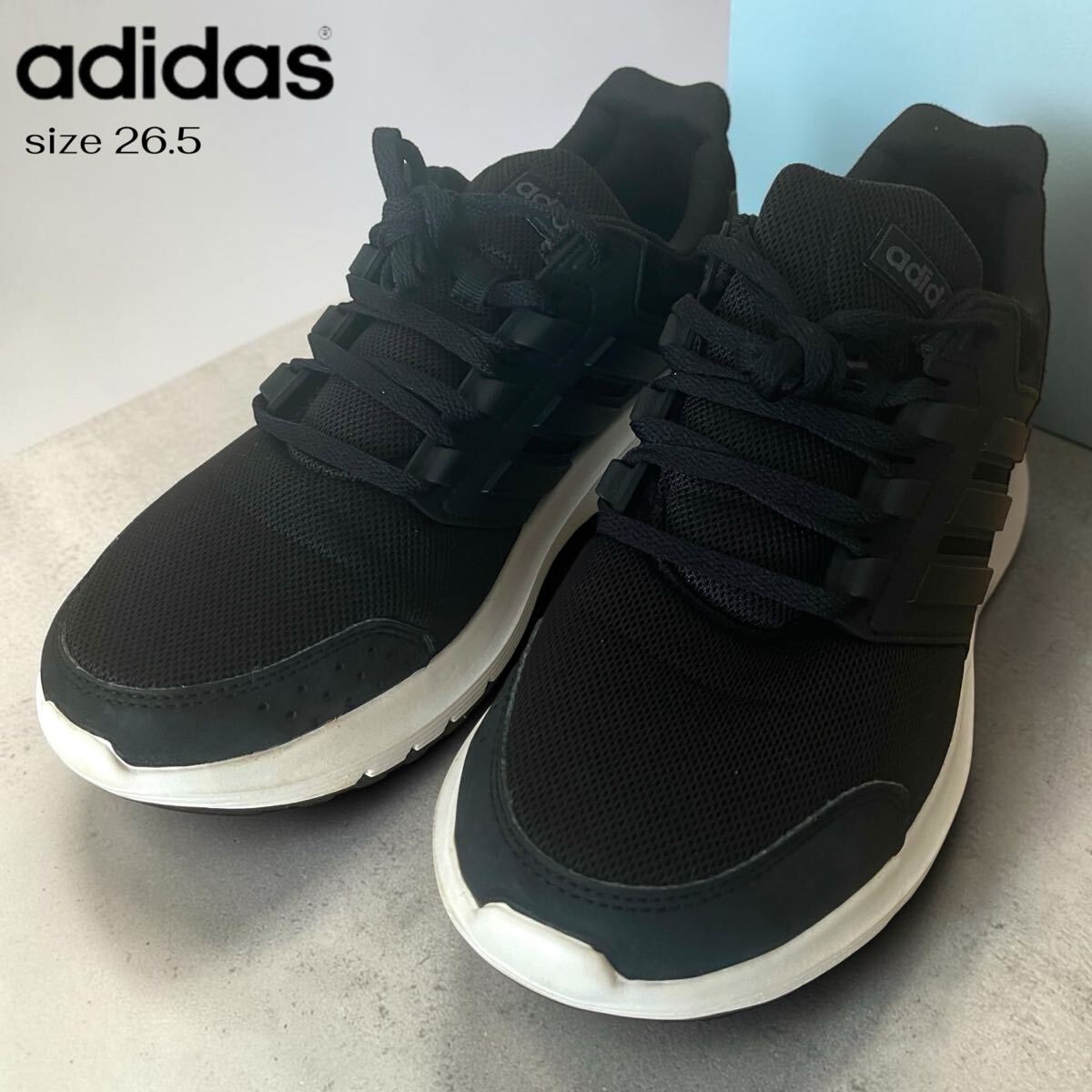 товар в хорошем состоянии  adidas  adidas  GLX 4 M F36163 Cloudfoam 26.5cm 3E Blk/ черный   мужской   беговой  обувь    кроссовки