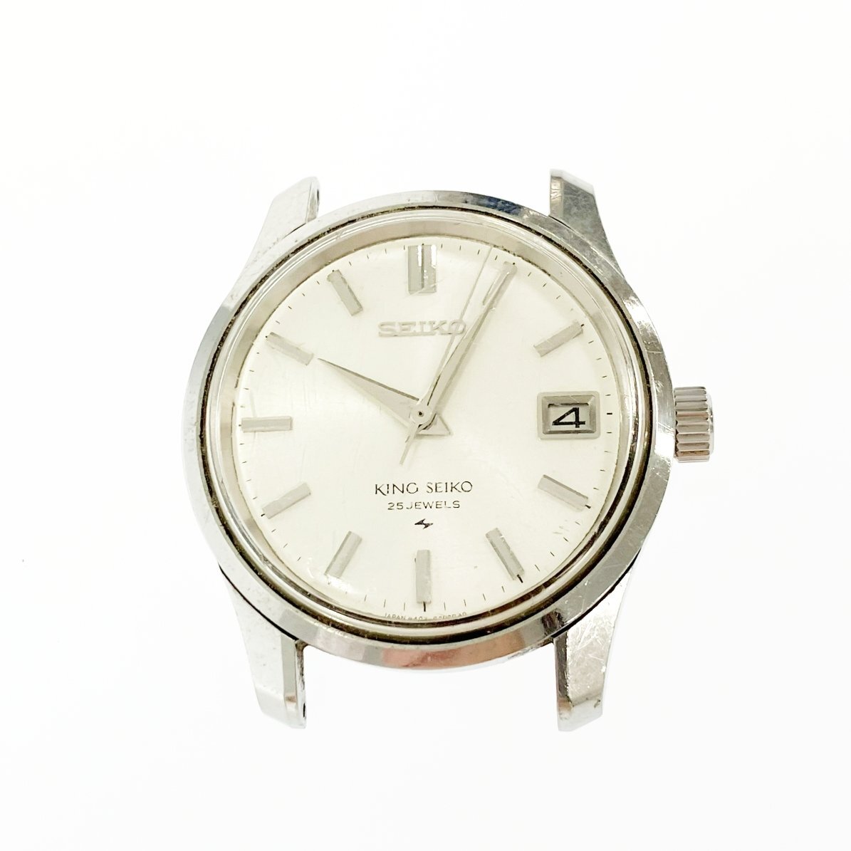 【1  йен  старт 】【 обстоятельства  есть  товар 】SEIKO  Seiko   4402-8000 ... Seiko   25 камень  SS   серебристый  циферблат   с ручным заводом  мужские наручные часы   730089