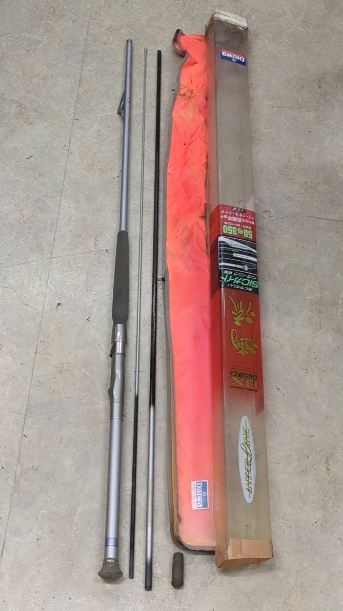 1  йен ～　Daiwa　 Daiwa 　HX INTER LINE ...　50-350　... удилище 　 судно   удилище 　 рыболовный  удилище 　 чехол  прилагается ...　( общая длина  ： около 350cm) /  рыболовные принадлежности   /  рыбалка   инвентарь