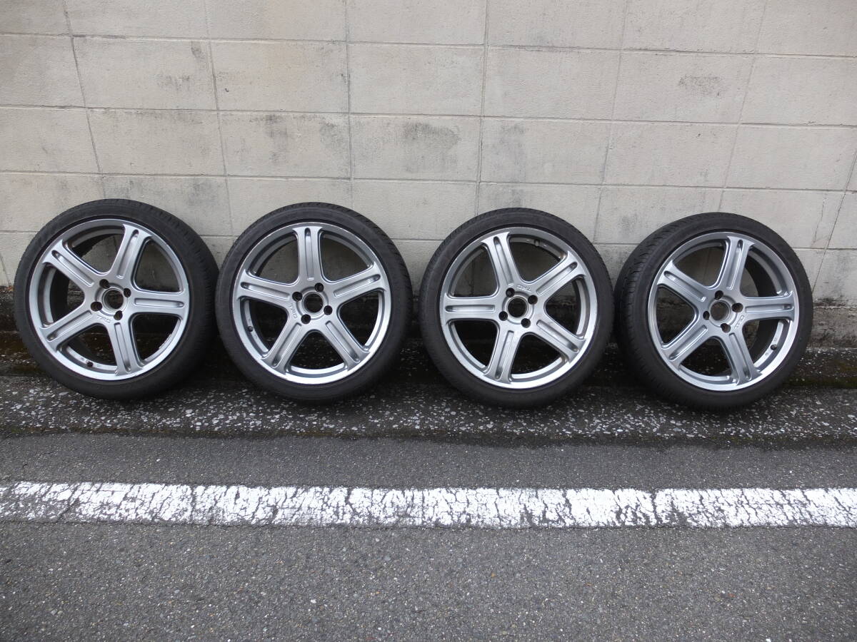 TRD TF1 17 дюймов 7.0JJ　＋45　4 отверстие 　PCD100　205/40R17　 глубина протектора 　 4 штуки  комплект  　bB  и тд.