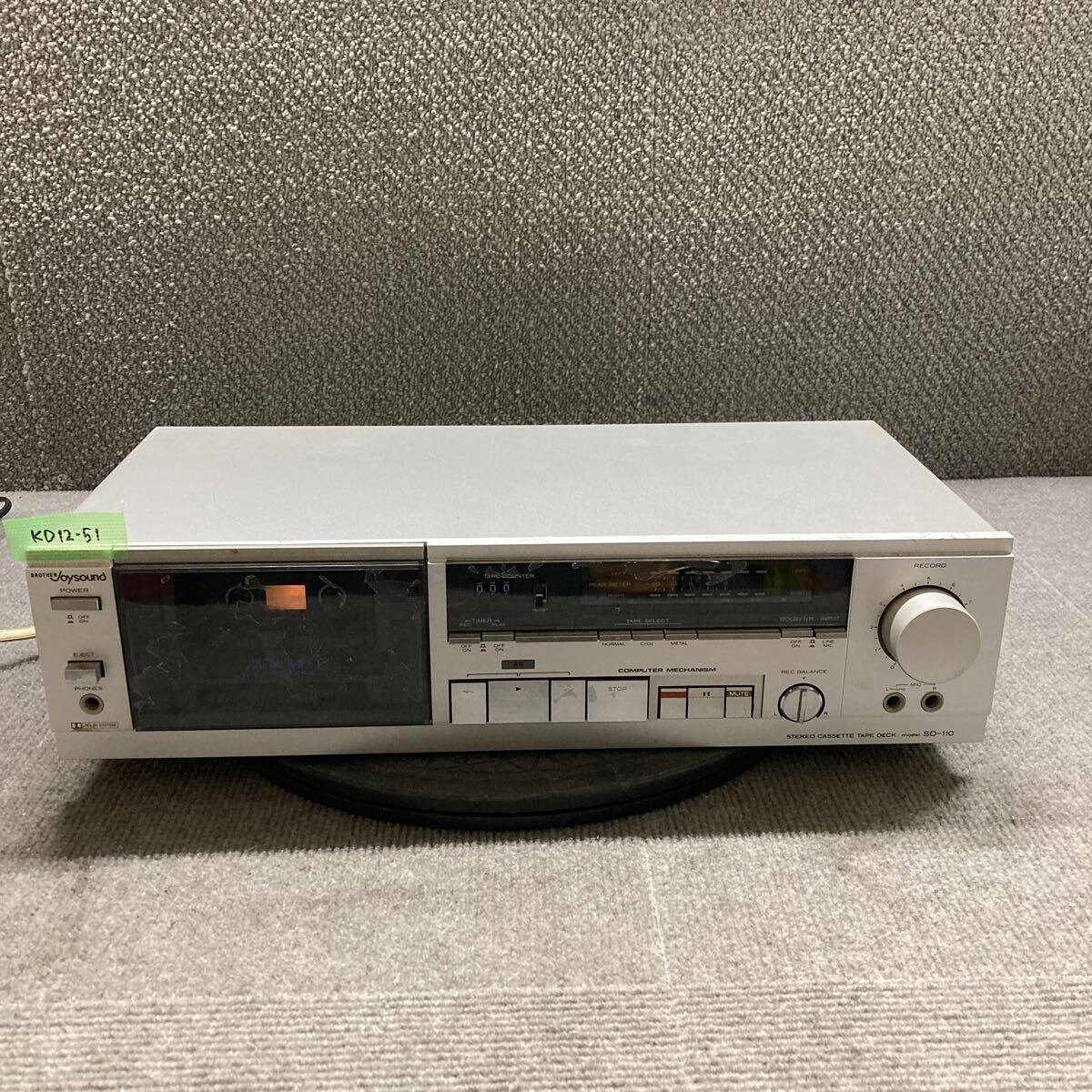 KD12-51  очень дешево   кассетная дека   brother  стерео  STEREO CASSETTE TAPE DECK SD-110  простой  проверено на работоспособность   подержанный товар  товар в состоянии "как есть"