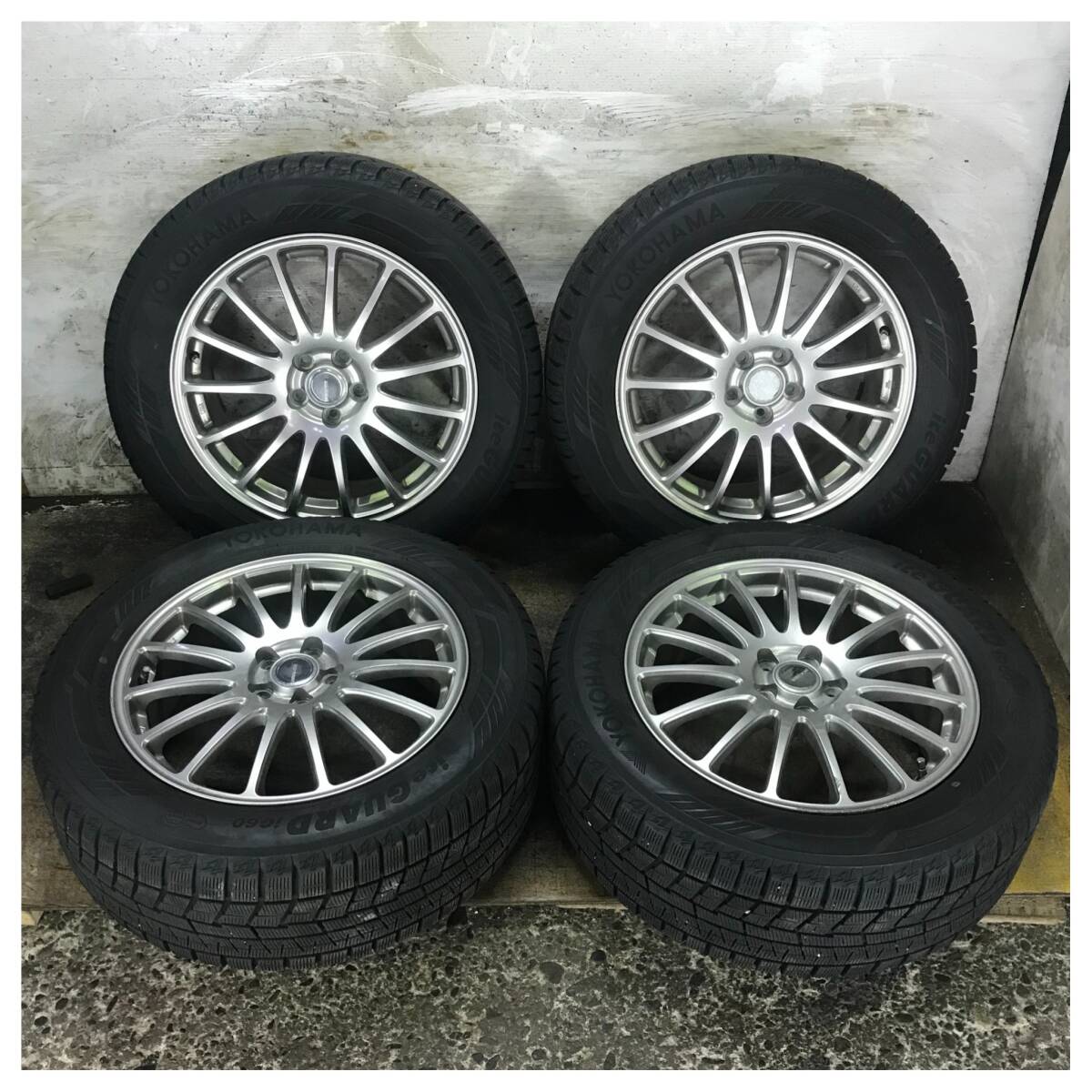 6 YOKOHAMA iceGUARD iG60 225/55R17 2022 год выпуска  8... глаза   PCD 100mm  Impreza XV  форестер   и др. *11447