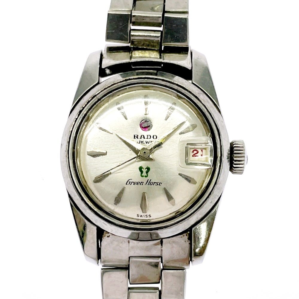 【1  йен  старт 】【 обстоятельства  есть  товар 】RADO ... 759  зеленый  шланг    день  ... SS   серебристый  циферблат   автоматически  скручивание    женский  наручные часы  747981