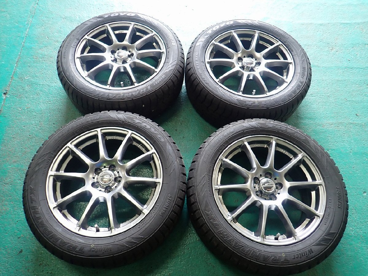 DH956【 доставка бесплатно 225/55R17】GP кузов  XV SH кузов  форестер   и тд. ...  тигр ...TX  подержанный товар  зимняя резина  комплект   ★17×7J 100/5H ET48★