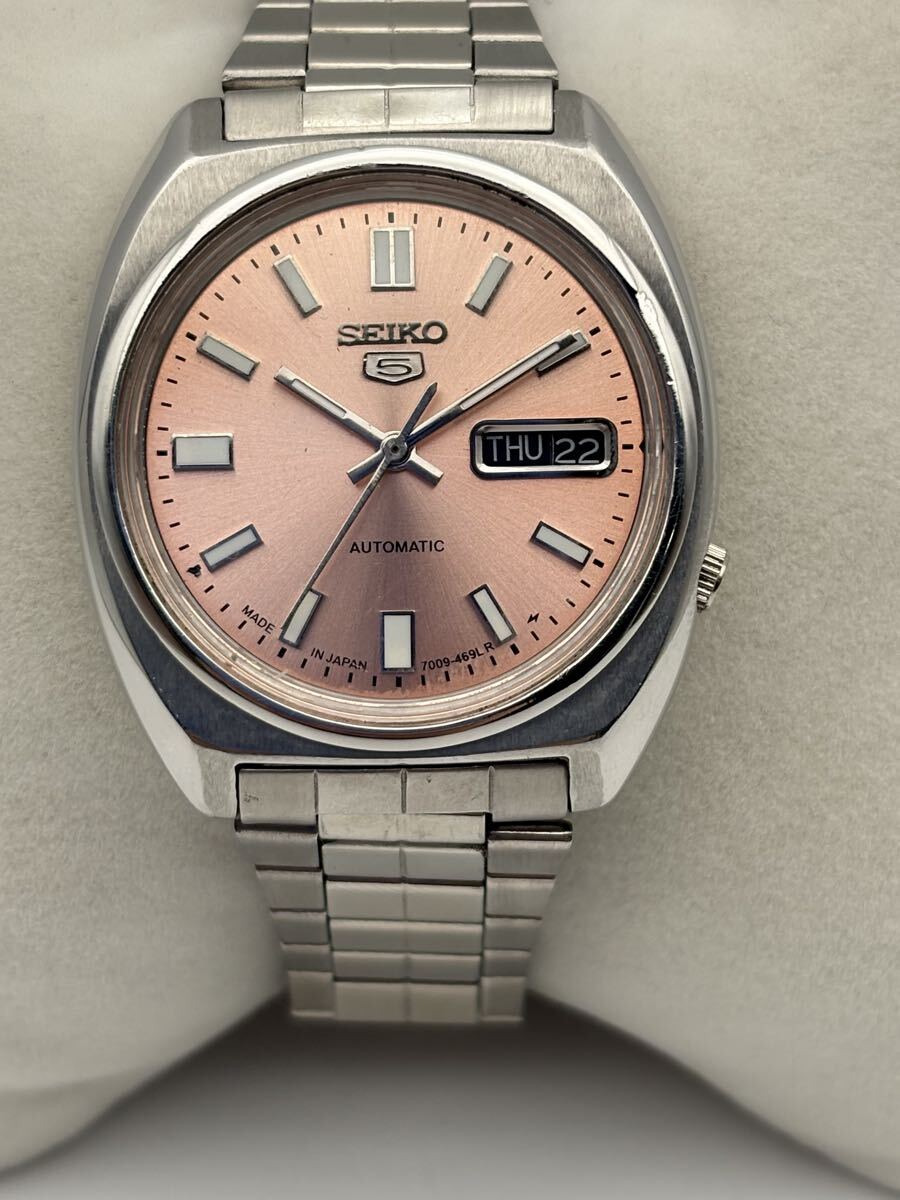винтаж   Seiko  5  автоматически  скручивание    мужские наручные часы   7009 | ... циферблат   | ... кейс  |  дата  /... день выражение   |  проверено на работоспособность