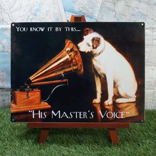 новый товар ★ интерьер  бакалея ★【... доска 】Nipper／ Nipper 　His Master's Voice　-Nostalgic-