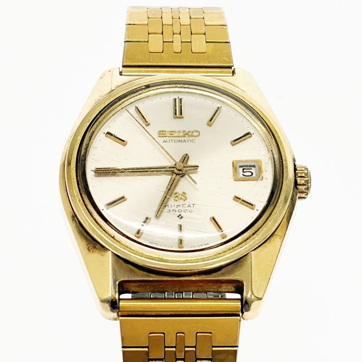 【1  йен  старт 】SEIKO  Seiko   6145-8000 ... 36000 GS  Grand   Seiko   GP×SS  автоматически  скручивание    мужские наручные часы    продаю как нерабочий   744331