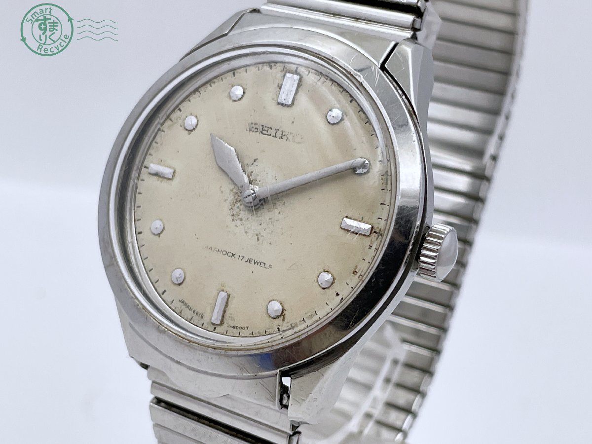 CG1304647　△ 1  йен ～! SEIKO  Seiko   6618-8000 ... человек   для ... часы   с ручным заводом  аналоговый  ...   серебристый  кузов   мужской   наручные часы   работа    подержанный товар