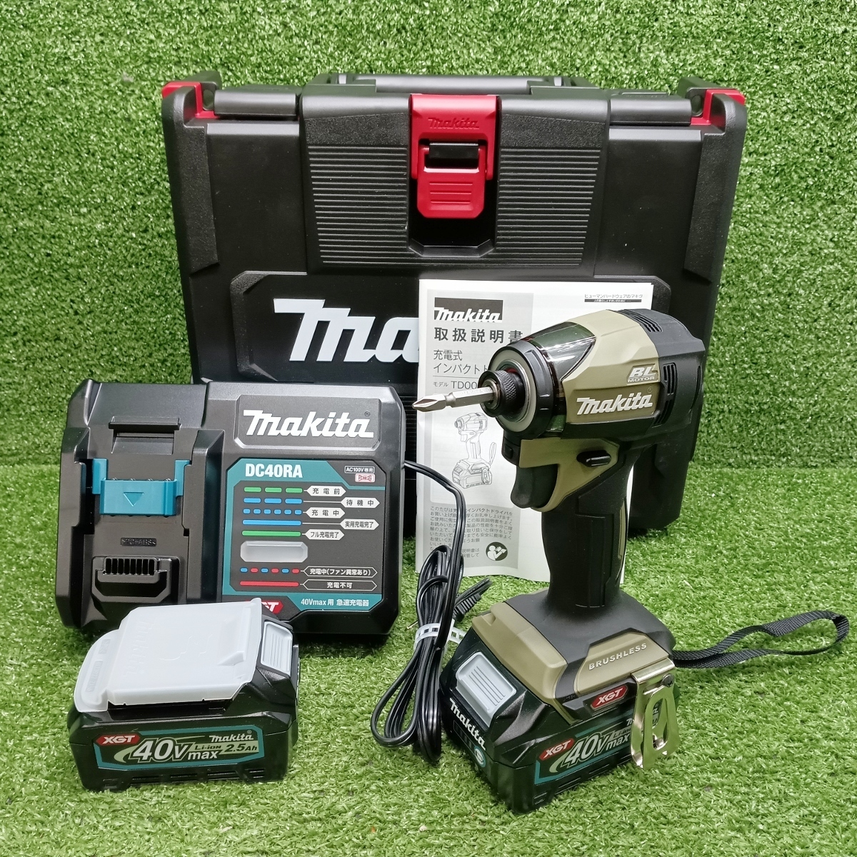 неиспользуемый  makita  makita  40Vmax  перезаряжаемый  воздействие   сухой ...  аккумулятор  2шт. ＋ зарядное устройство  идет в комплекте  ... TD005GRDXO