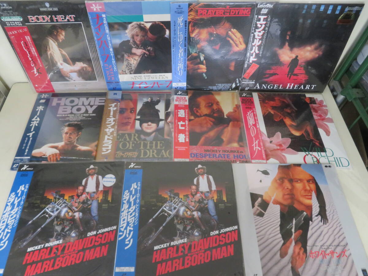 B00196349/$1F608 / LD11 шт.  +DVD 2шт. +...6 шт. /... ключ  *  ...「... верх    ...   ...... Mickey Rourke Movies Laserdisc DVD