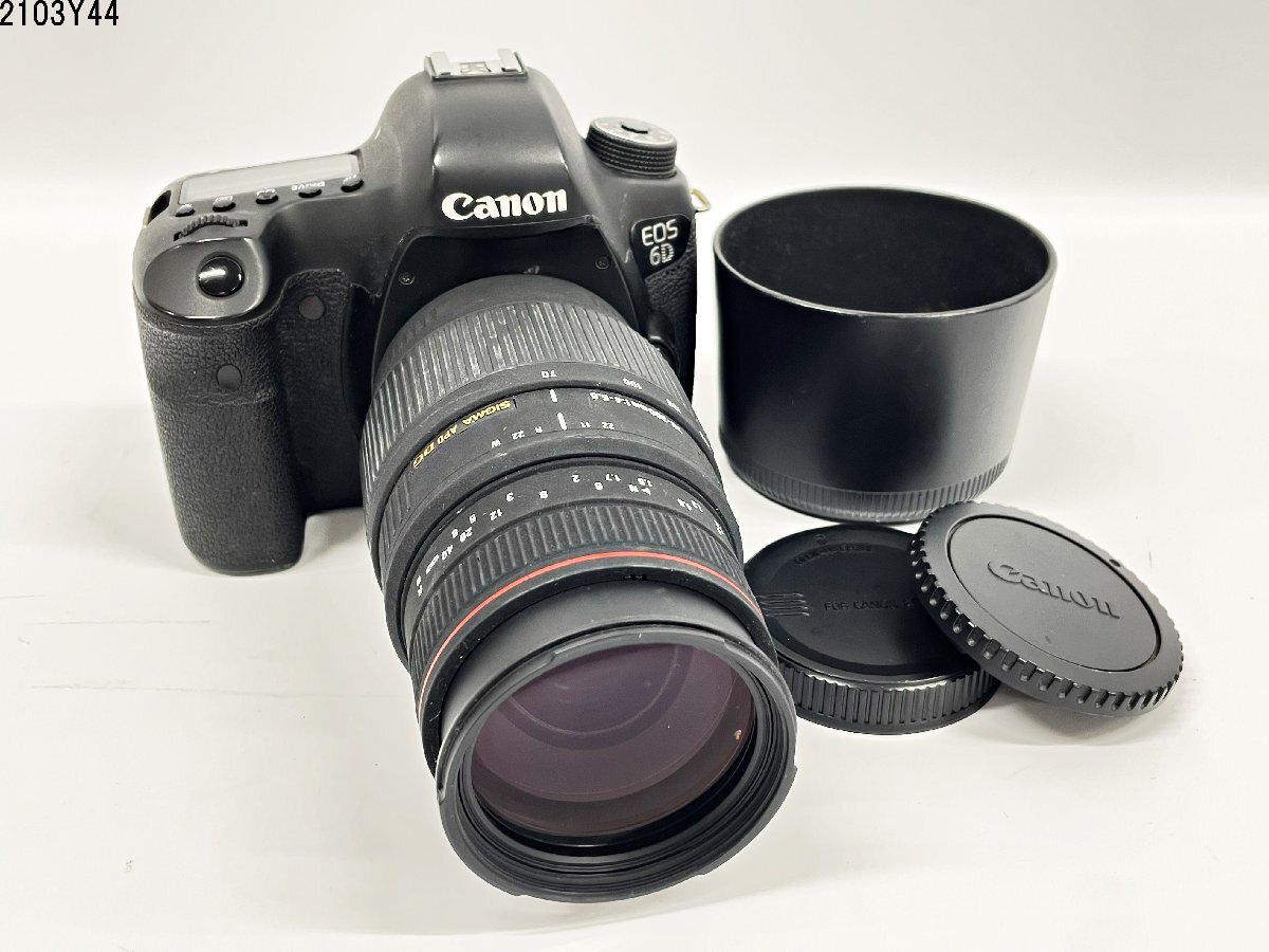 затвор  OK Canon  Canon  EOS 6D SIGMA ... APO DG 70-300mm 1:4-5.6 MACRO 1 однообъективнай зеркальный   цифровая камера   корпус    оптика   2103Y44-10