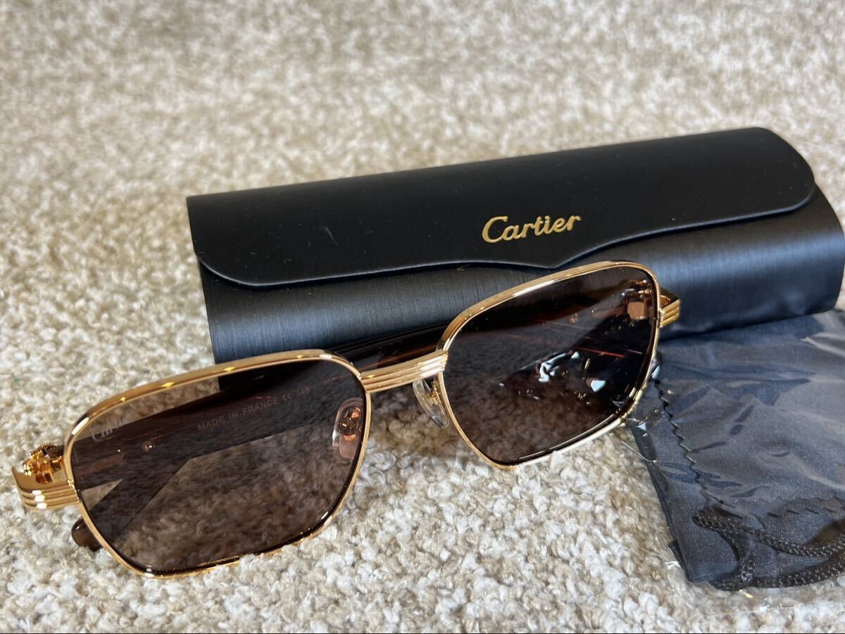 Cartier ...　 солнцезащитные очки 　 черный 　 коричневый 　 неиспользуемый