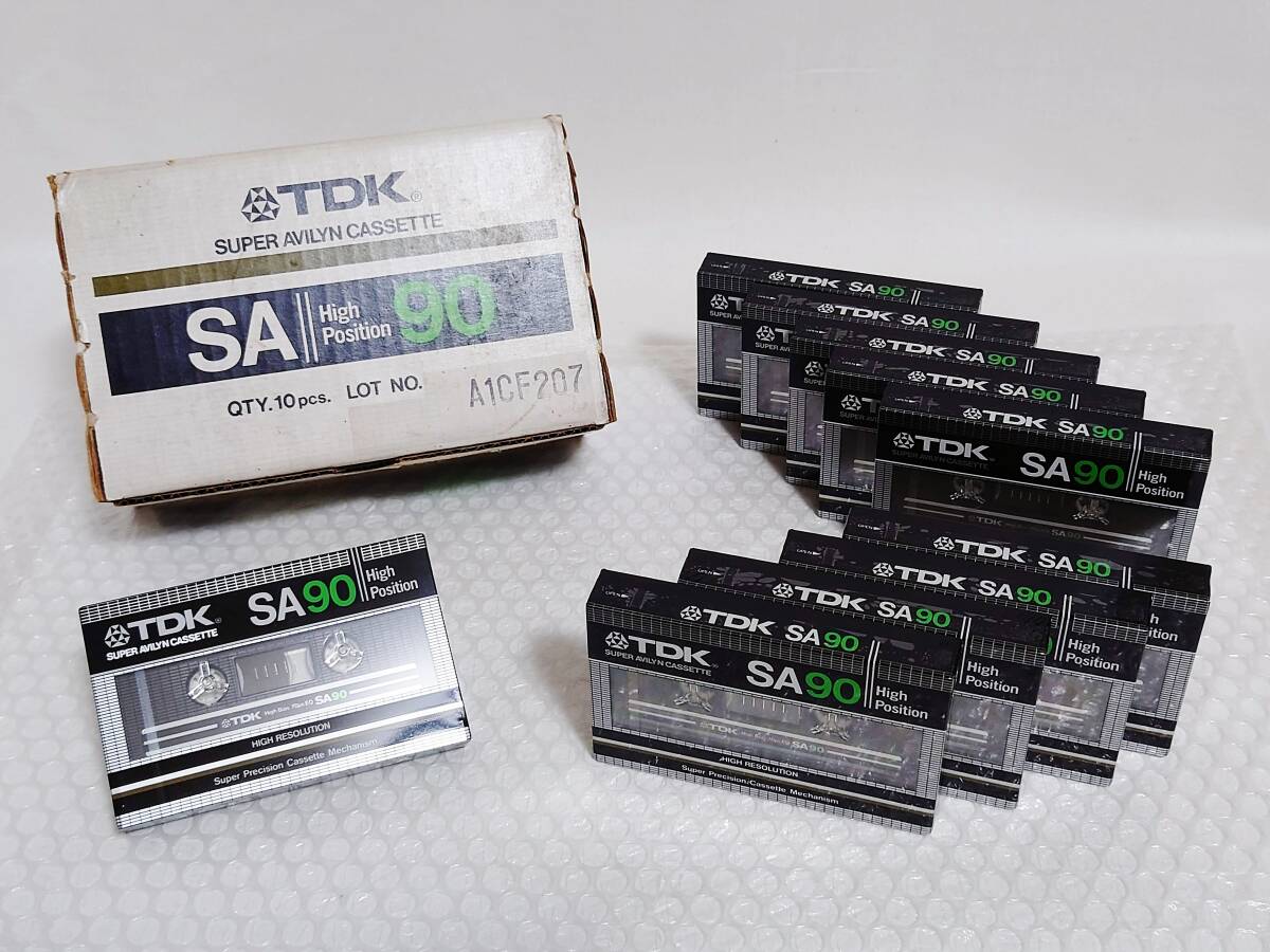 не вскрытый +... пластинка  товар ＋ перевозка   коробка 　TDK　SA 90 ×10 шт.  　HIGH POSITION TYPE Ⅱ　 кассета  лента