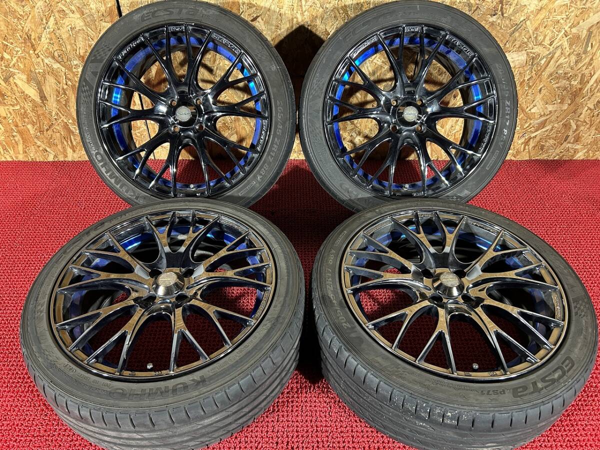 WEDS SPORT SA-20A 17×7J +50 100/4 отверстие   лето  шина  комплект   205/45ZR17  4 штуки   продажа !!