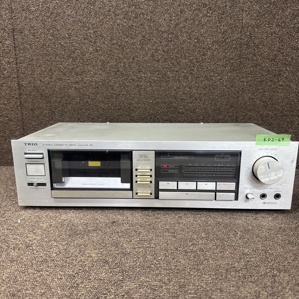 KD2-69  очень дешево   кассетная дека  TRIO KX-55 STEREO CASSETTE TAPE DECK  простой  проверено на работоспособность   подержанный товар  товар в состоянии "как есть"