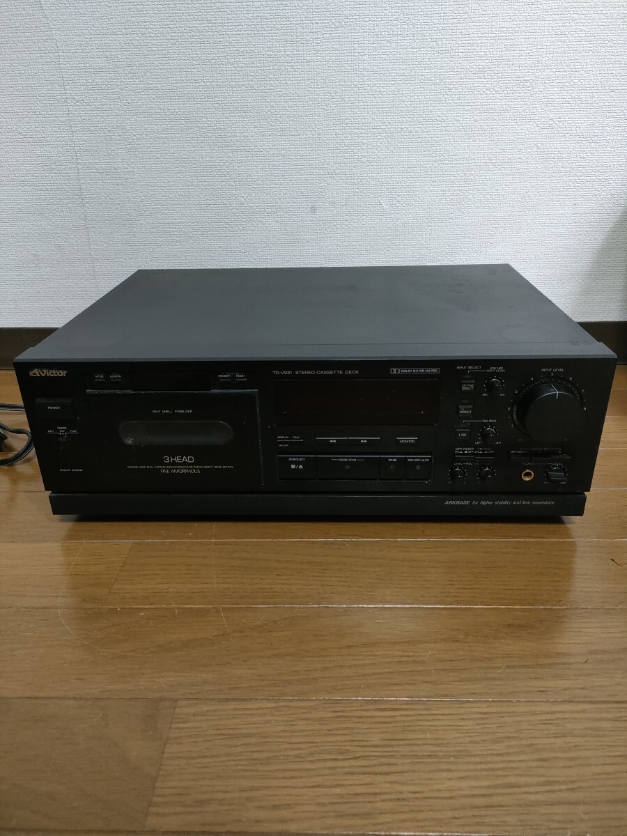 1  йен 〜 Victor  Victor  TD-V931 STEREO CASSETTE DECK  стерео  кассетная дека  3HEAD 3 голова    кассетная дека   включение питания   только   проверка   продаю как нерабочий